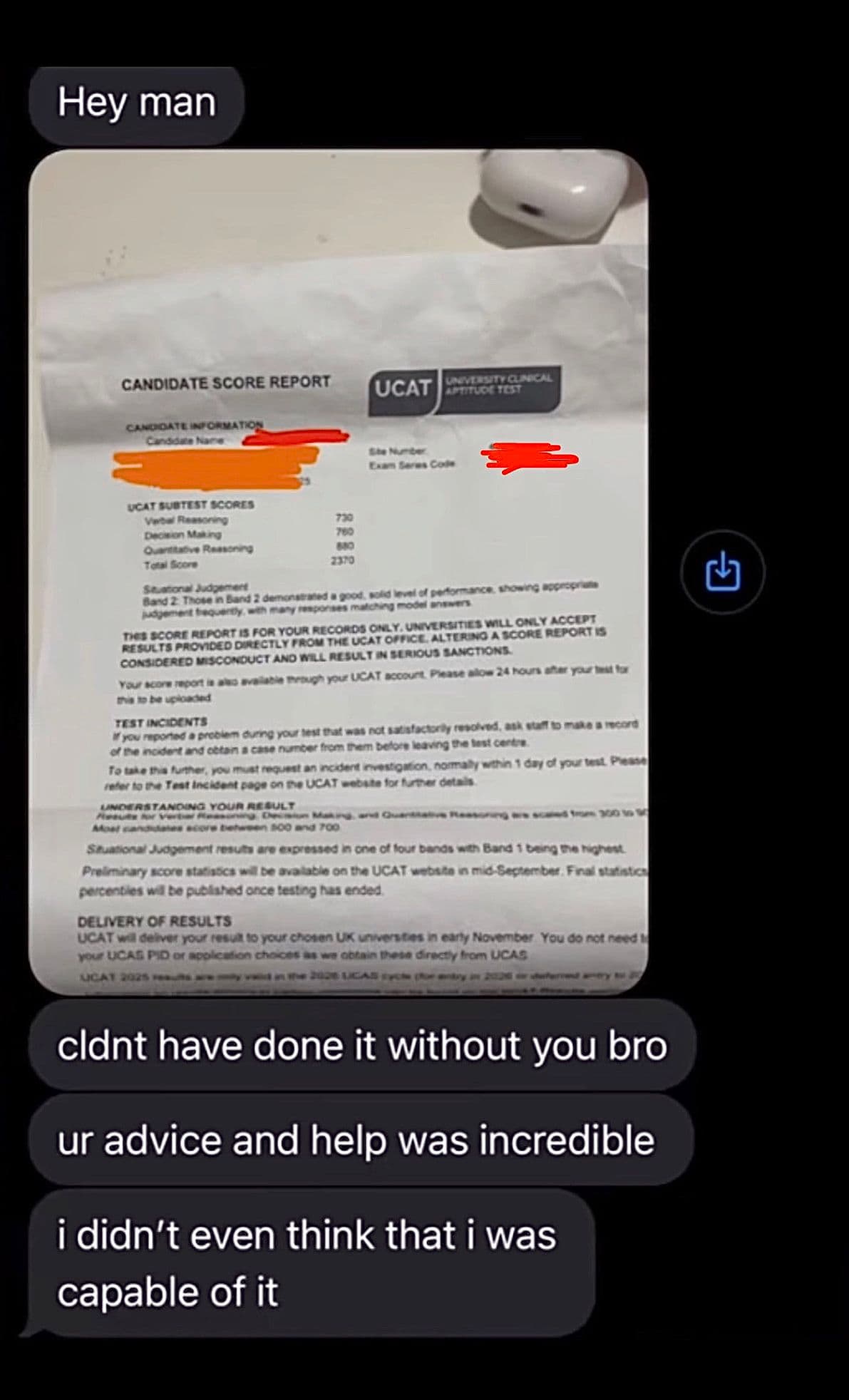 Oxbridge offer success story